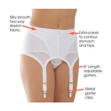 RAGO Style 72522 - Garter Belt Medium Shaping: White / 6X/42